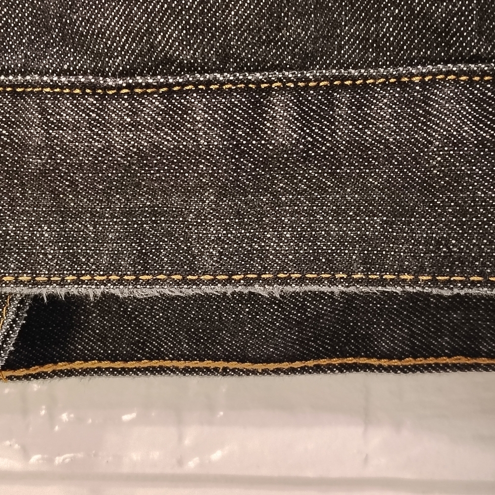 Chico's Platinum Jacket Dark Gray Denim Women Size 1 (Medium) Pleated Front - Picture 8 of 10